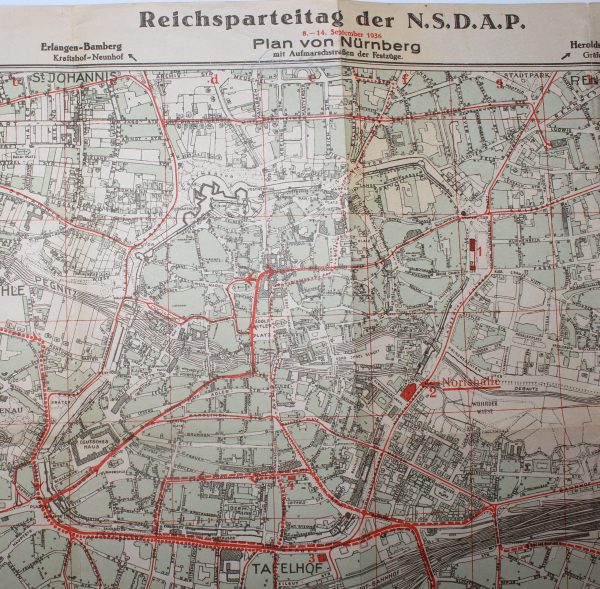 Mapa Nüremberg Congreso del NSDAP 1936