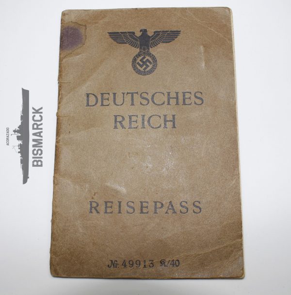Pasaporte Reisepass Tercer Reich 1944