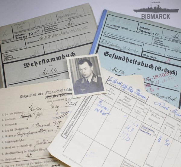 Lote documentos Kurt Mühle de la Luftwaffe