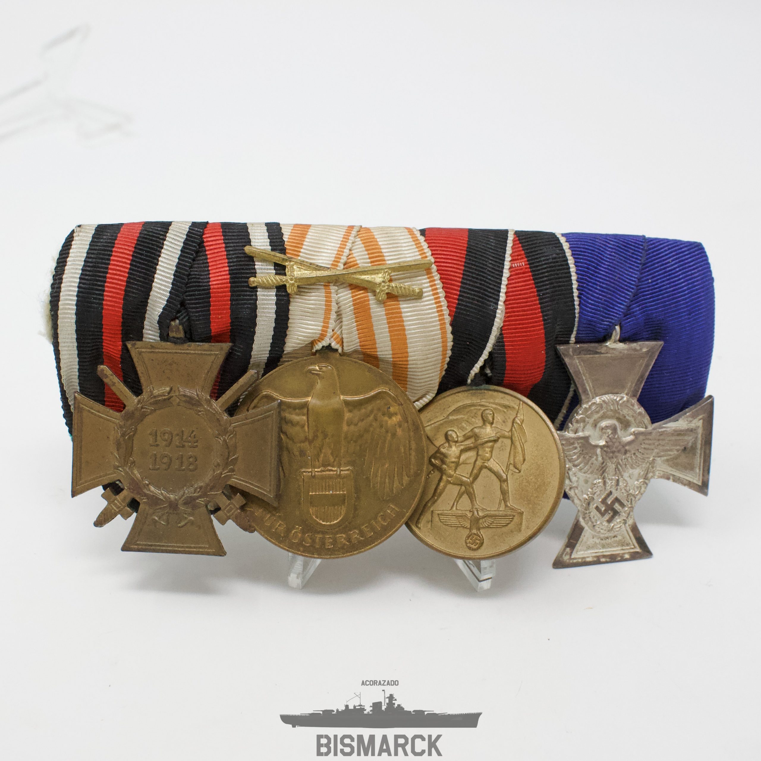 Pasador 4 medallas condecoración