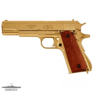 pistola automática m1911a1 dorada