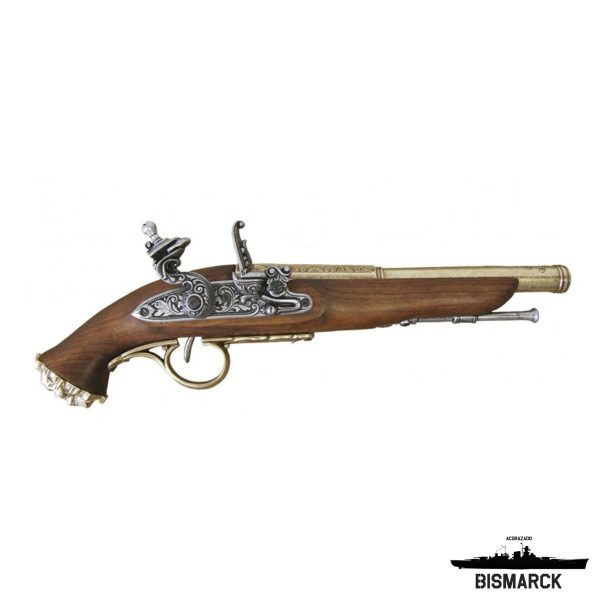 Pistola chispa pirata siglo XVIII