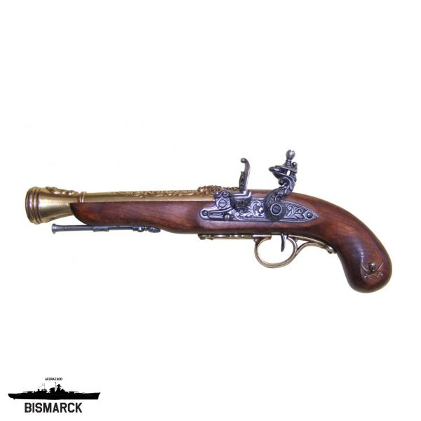 Pistola de chispa pirata zurdo