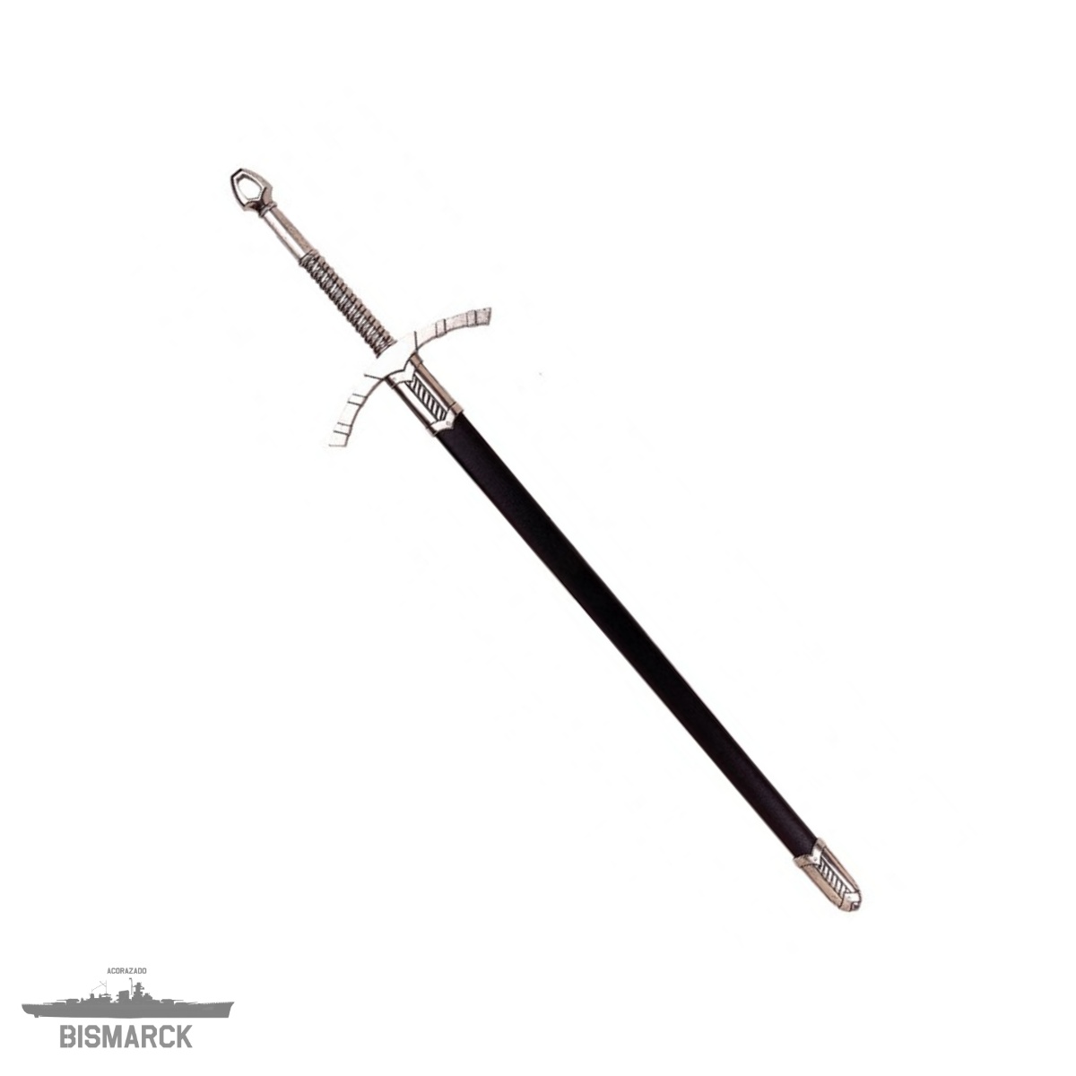 Espada medieval, siglo XIV - Réplica DENIX - Acorazado Bismarck