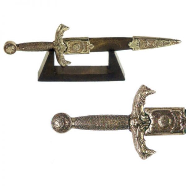 Miniatura daga rey Arturo Latón - Réplica Denix