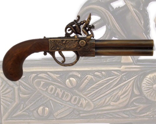 Pistola inglesa XVIII latón