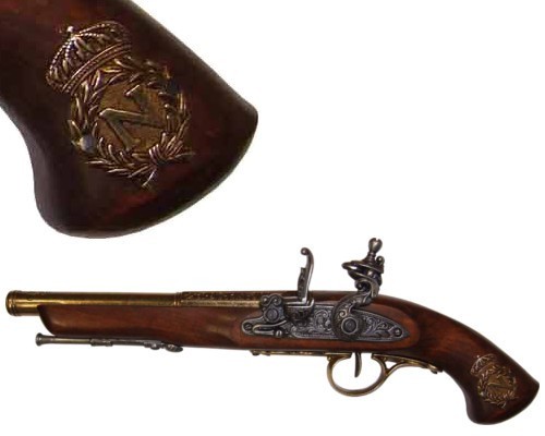 Pistola Napoleón zurda latón