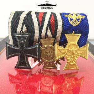 Pasador 3 Medallas Policía -Acorazado Bismarck