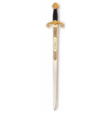 Espada AlfonsoX 76cm dorada
