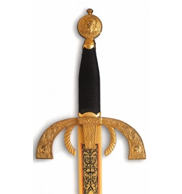 Espada Duque 76cm dorada