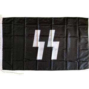 Reproducción de la Bandera de las Waffen SS en poliéster y con cuerda. Las Waffen SS  o escuadras de protección, eran las fuerzas de élite del Partido Nacionalsocialista Obrero Alemán (NSDAP).